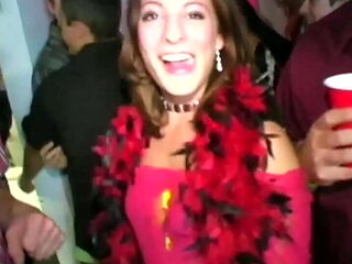 Slutty College Hoes Get Fucked Hard at Halloween Party Orgy