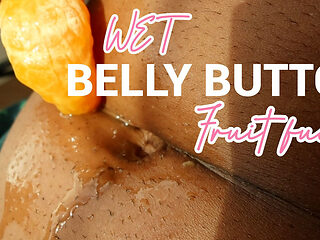 Belly Button Fruit Crushing & Wet Sensory Asmr