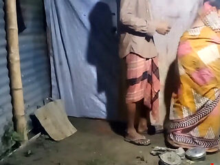 Tiny Indian MILF gets bent over and fucked standing up