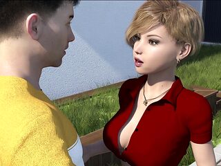 Hot brunette with big boobs and a shy side