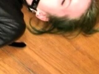 Close up teen foot worship