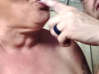 He Licks Her Titties and Sucks Her Fingers Now It's Her Turn with This Naughty Stranger