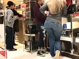 Thick blond pawg milf christmas shopping (busted) edited