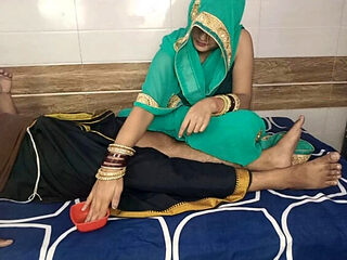 Father-in-law calls daughter-in-law to room for oil massage then fucks her tight Indian pussy hard