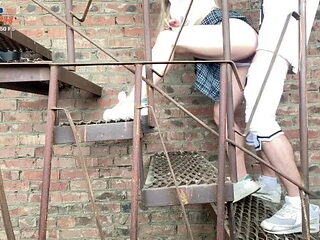 A Russian Schoolgirl Met on the Street, got Excited and Fucked at the Nearest...