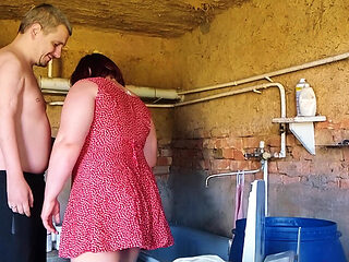 I fucked a village whore right in the barn where she was doing laundry