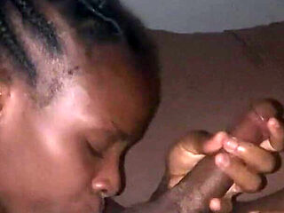 Sexy African Teen Maid Sneaks to My Room to Surprise with Very Suckulent Sloppy Blowjob After a Hard Days Work Real Homemade