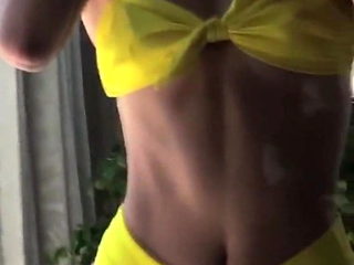 Kendall J enner Yellow Bikini 