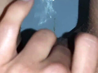 In a Public Toilet, I Jerk off and Pee at the Same Time