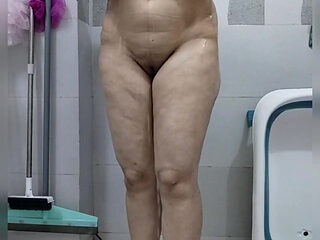 Indian Stepmom Shower Striptease