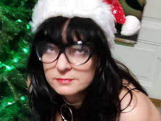 Saggy Tit MILF Gets a Christmas Present