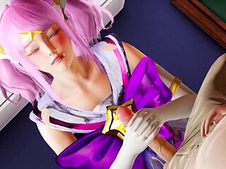 Creampie fantasy with masturbation and Honey Select 2 featuring Lux