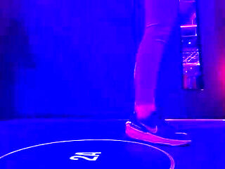 Women Feel Hot Being in the Gym and Touch Each Other in the Bathroom