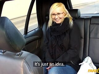 Nerdy Blonde Skunk In Glasses Gets Back At Cheating Boyfriend By Fucking Cabbie - Emily Sweet