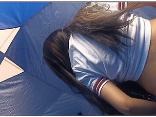 Students Fucking In The Tent, Schoolgirl Fucking On The Excursion!!