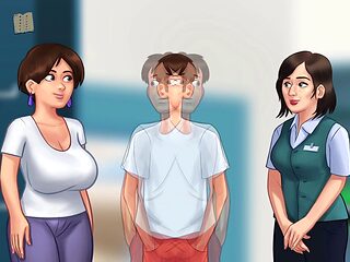 Seductive senior brunette takes you through the game step by step