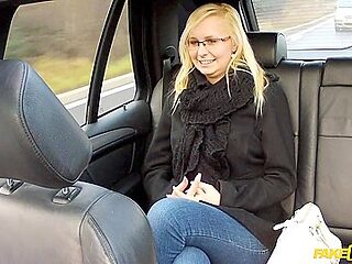 Nerdy Blonde Skunk In Glasses Gets Back At Cheating Boyfriend By Fucking Cabbie - Emily Sweet