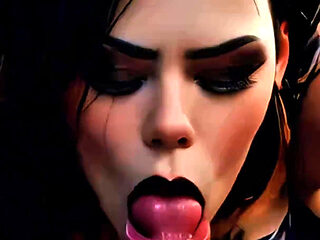 Goth Girl Black Hair Intense Fuck and Blowjob Action (100% Ai Generated 4K)