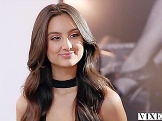 Naughty Salesgirl Eliza Models Lingerie For Customer