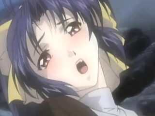 Horny anime teen rammed hard