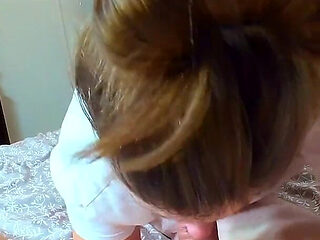 Real Wife Amateur Homemade Blowjob Cum in Mouth Swallow