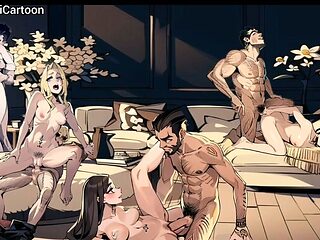 Swinger Party Gangbang with Lot of Creampies Cartoon Hentai Animation