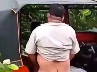 Mexican girl gets Creampie in golf cart