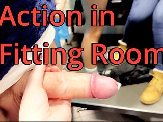 Blowjob in fitting room from a hot Blonde Girl - were we too loud?