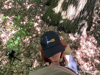 Fuck and Suck BIG Tits Stranger in Woods