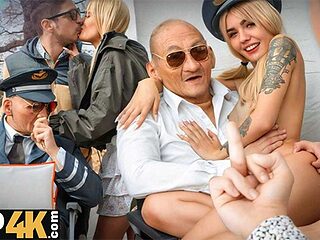 Flashy Stanley Johnson's small boobs trailer