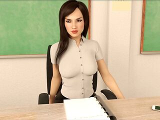 Hentai visual novel, schoolteacher, big natural tits