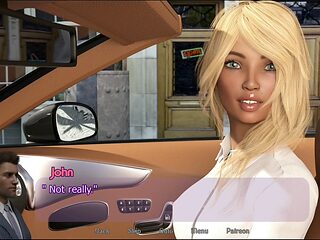 Hentai visual novel walkthrough for a 3D sex game featuring a busty blonde teen
