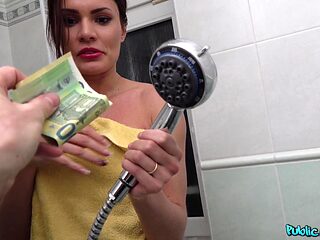 Cash for Blowjob in Shower - Lost Babe Cheats For Cash - Kitana Lure