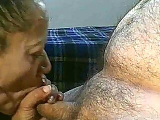 Cougar Cum Swallow - on Her Knees Sucking My Cock