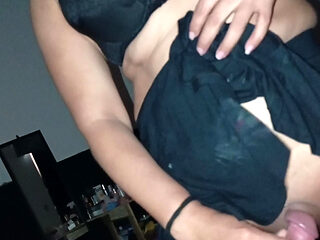 I squirt on top of a young cock