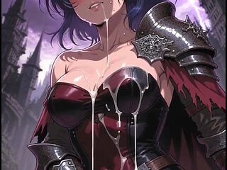 Heroic DARK Fantasy Warrior, Anime Ai generated