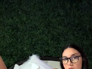 Hot Brunette Big Boobs With Glasses Toying Squirting