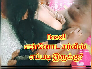 Indian Tamil Aunty Office Blowjob - Sweet Honey Sucks Boss Cock For Promotion and Hardcore Sex