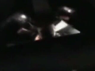 Caged and gagged Rubber Sissy get fucked