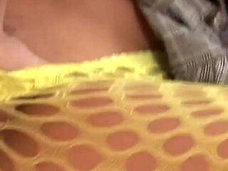 Russian teen Ekaterina fuck her in the ass breaking her yellow pantyhose