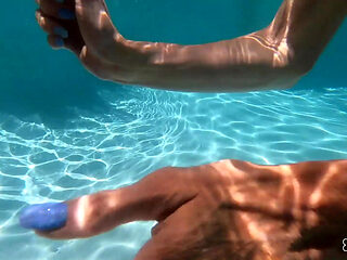 Underwater Swimming Pool Threesome