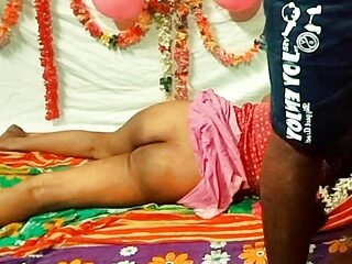 Tamil aunty birthday enjoying sex