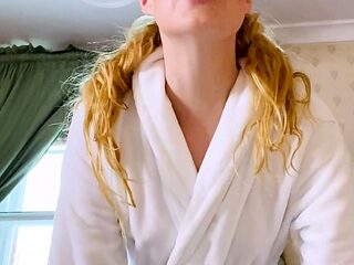 Anal fucking a redheaded amateur slutty MILF in the barn