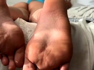 Maitresse Madelines solo foot fetish POV