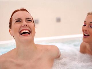 Fetish bathroom fun with Charli Red and Ann Kiray