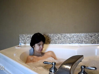 Asian Beauty Takes a Bubble Bath Starring Alexandria Wu