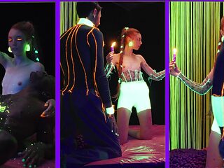 NEON GANGBANG -  Hot Wax and Hard Cocks