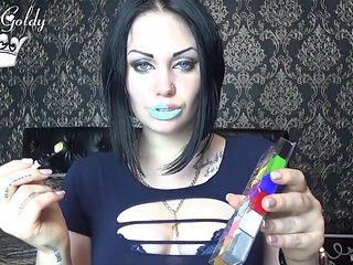 My glamorous blue lipstick