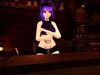 Futa Bartender is Tempted by You and PORKS Your Facehole in The Break Apartment