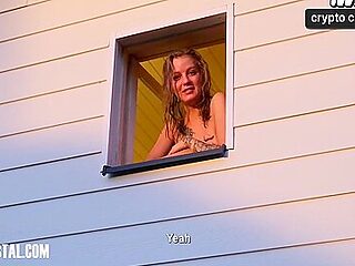 Hawt Golden-haired Neighbor Shows Stranger Sauna And Her Wet Holes